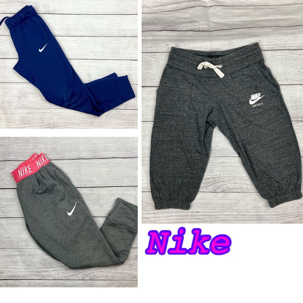 Bundle girls Nike Sz small, 1 capri and 2 pairs of pants.